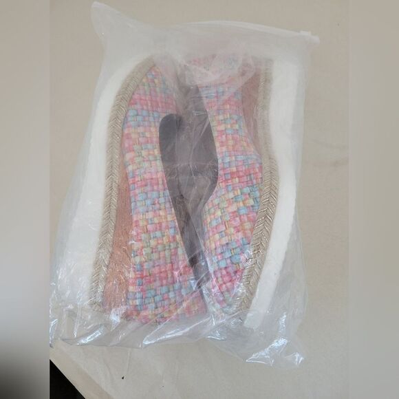 NEW Colorful Mosaic Wedge Heels Pointed Toe Espadrille Artsy Eclectic EU 36 US 6 - Picture 9 of 9